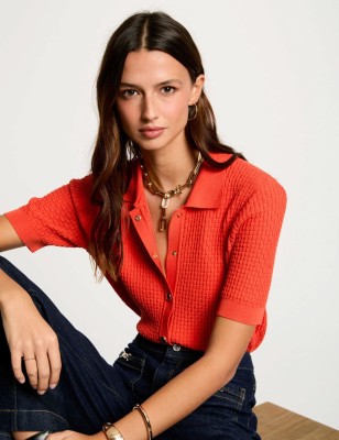 Gilet Orange Manches Courtes – Morgan