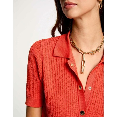 Gilet Orange Manches Courtes – Morgan