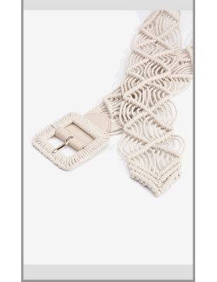 Ceinture Beige Tressée