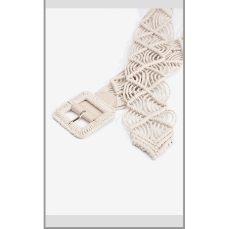 Ceinture Beige Tressée