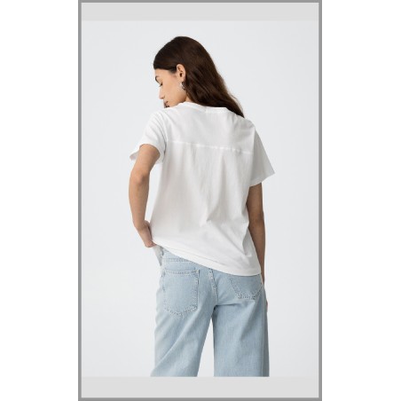 Tee-shirt Blanc imprimé Bleu – Tiffosi