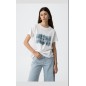 Tee-shirt Blanc imprimé Bleu – Tiffosi Tee-shirt Blanc imprimé Bleu – Tiffosi