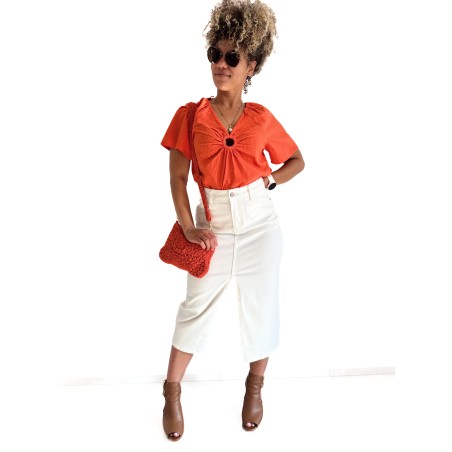 Blouse Orange – C’est Beau la Vie ! – Collection Été 2025