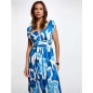 Robe Bleu Reau Marque Morgan Motif Sea Print ideal pour l'été Robe Bleu Reau Marque Morgan Motif Sea Print ideal pour l'été