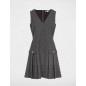robe chasuble ajustée gris moyen femme robe chasuble ajustée gris moyen femme