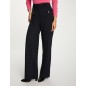 Pantalon droiy taiile haute bleu marine femme Pantalon droiy taiile haute bleu marine femme