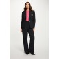 Pantalon droiy taiile haute bleu marine femme Pantalon droiy taiile haute bleu marine femme