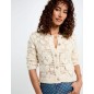 Gilet manches longues ivoire femme Gilet manches longues ivoire femme
