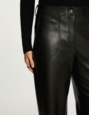 PANTALON LARGE TAILLE HAUTE NOIR FEMME