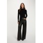 PANTALON LARGE TAILLE HAUTE NOIR FEMME PANTALON LARGE TAILLE HAUTE NOIR FEMME