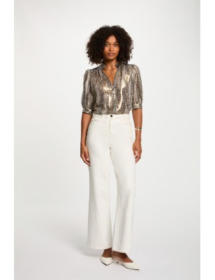 Chemise ajustée  manches bouffantes femme