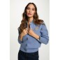 PULL COL TEDDY BLEU FEMME