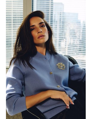 PULL COL TEDDY BLEU FEMME