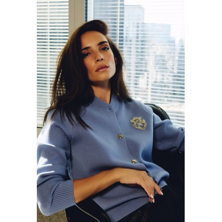 PULL COL TEDDY BLEU FEMME