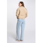 Trench court ceinturé beige femme