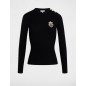 Pull col rond noir