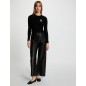 Pull col rond noir