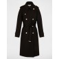 Trench long ceinturé noir femme Trench long ceinturé noir femme
