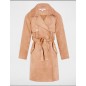 Trenchlong suédine marron clair femme