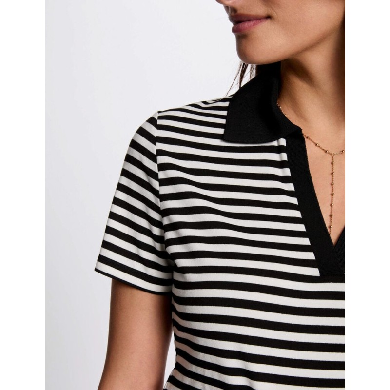 T-shirt manches courtes noir et blan femme T-shirt manches courtes noir et blan femme