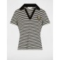 T-shirt manches courtes noir et blan femme T-shirt manches courtes noir et blan femme