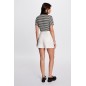 T-shirt manches courtes noir et blan femme T-shirt manches courtes noir et blan femme