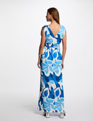 Robe Bleu Reau Marque Morgan Motif Sea Print ideal pour l'été