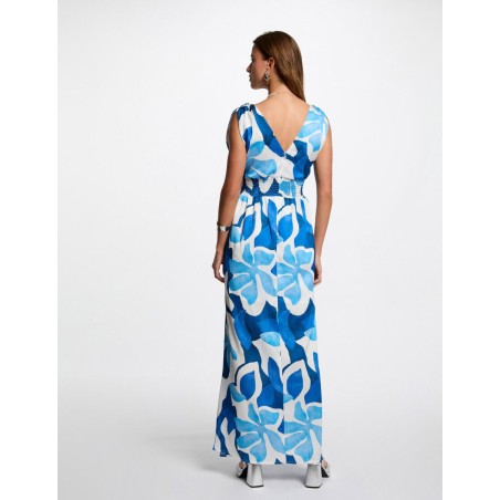 Robe Bleu Reau Marque Morgan Motif Sea Print ideal pour l'été