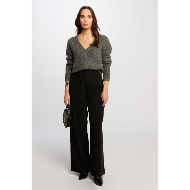 Pantalon large noir fluide Pantalon large noir fluide