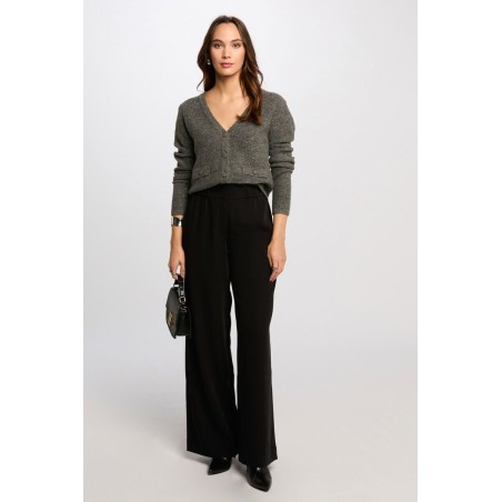 Pantalon large noir fluide