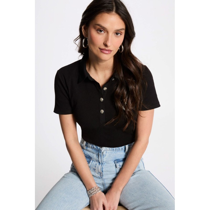 T-shirt manches courtes noir femme