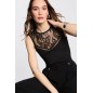 T-shirt sans manches noir femme