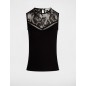 T-shirt sans manches noir femme