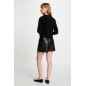 Pull col rond noir femme