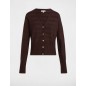 Gilet manches longues marron foncé