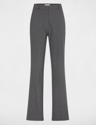 Pantalon jambe large gris moyen femme