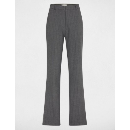 Pantalon jambe large gris moyen femme