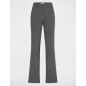 Pantalon jambe large gris moyen femme Pantalon jambe large gris moyen femme