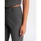 Pantalon jambe large gris moyen femme Pantalon jambe large gris moyen femme