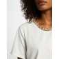 T-shirt manches court col rond blanc femme