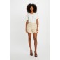 T-shirt manches court col rond blanc femme