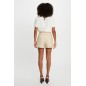 T-shirt manches court col rond blanc femme