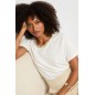 T-shirt manches court col rond blanc femme