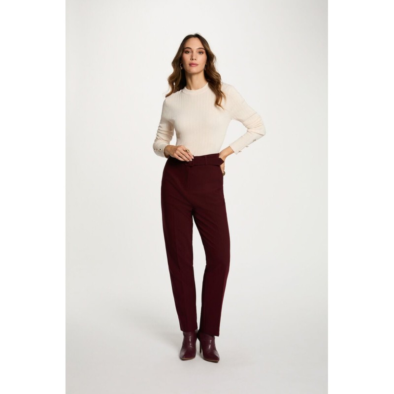 Pantalon droit taiile haute prune Pantalon droit taiile haute prune