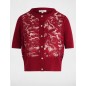 Gilet manches courtes rouge foncé femme Gilet manches courtes rouge foncé femme