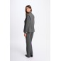 Blazer ajusté rayé gris moyen femme