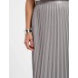 Jupe longue plissée couleur argent femme Jupe longue plissée couleur argent femme