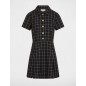 Robe ajustée à Plis noir femme