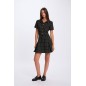 Robe ajustée à Plis noir femme