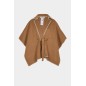 Cape ceinturée camel femme